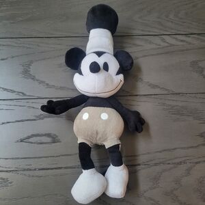 Disney Black and White Mickey Mouse Plush